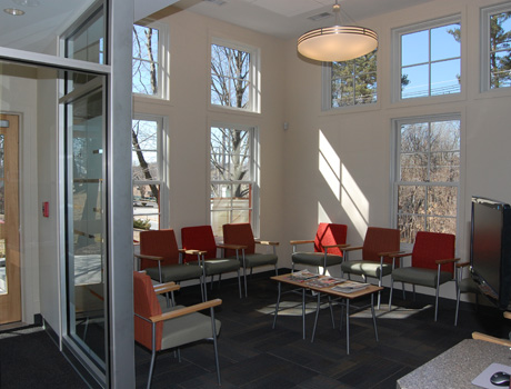 Reception Area with Digital Self Check In